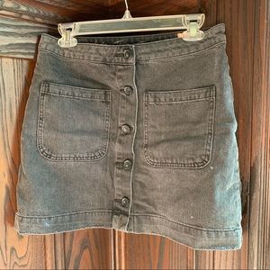 Free People black denim cotton skirt size 29